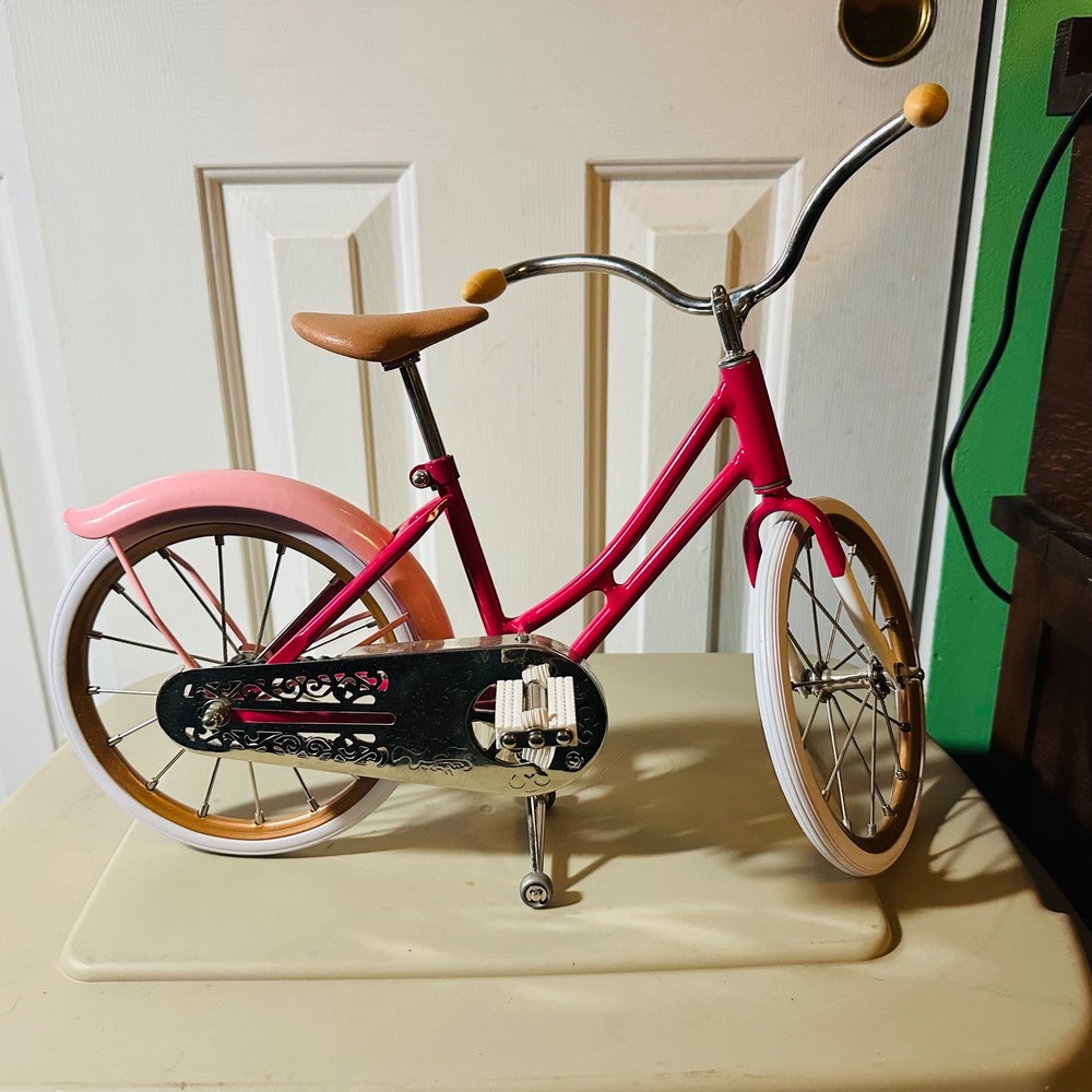 American Girl Doll‎ Bicycle Pink Vintage Style Pedal Bike Accessory